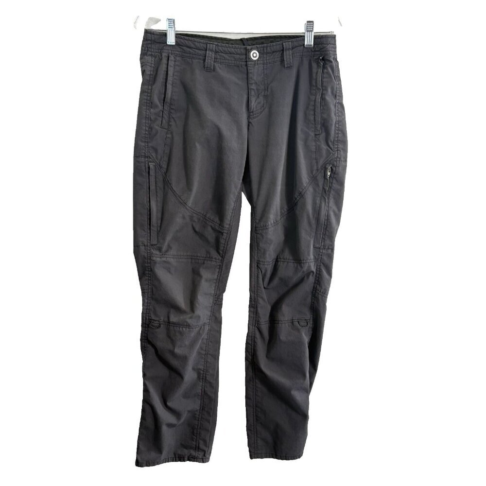 KUHL Women Trekr Pants Sz 8 Short Gray Cargo Versatile Hiking Outdoors‎ 27-3